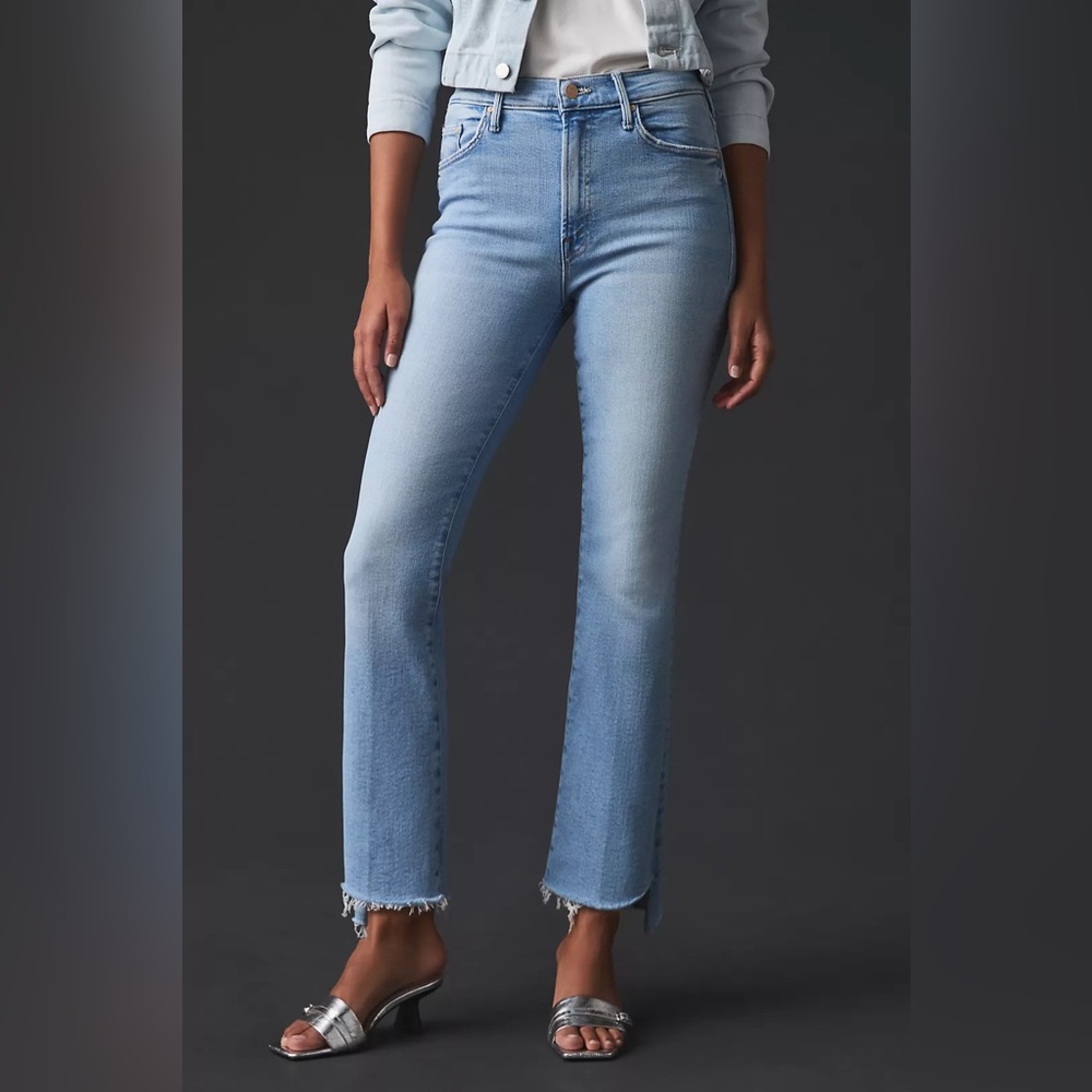 MOTHER — The Insider Crop Step Fray Jeans Size 25 Shoot To Thrill